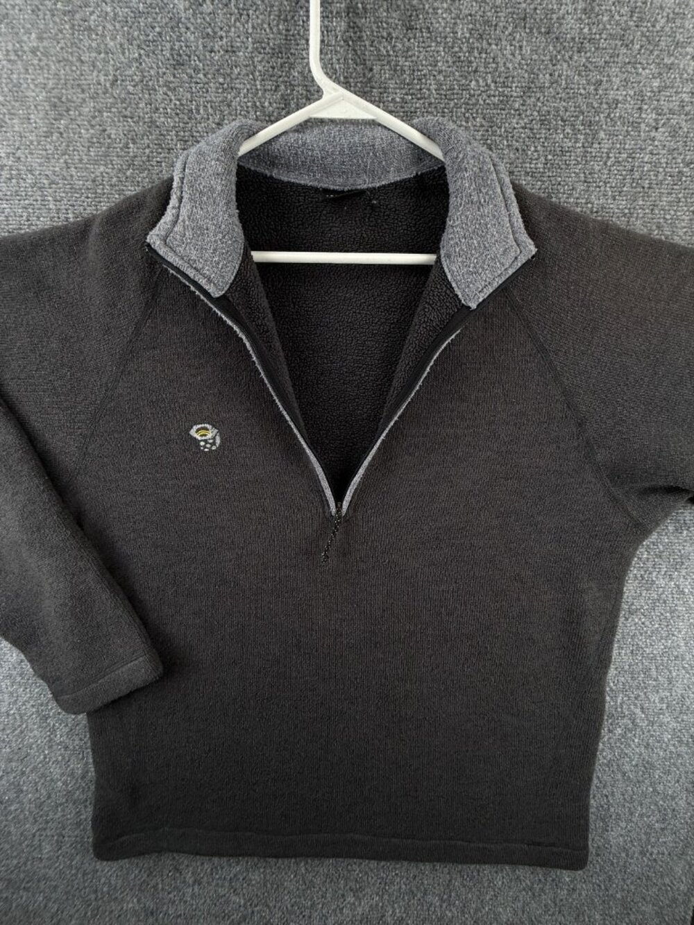 Mountain Hardwear Logo Polyester Dark Gray Jacket Large Solid Mens Fashion Adult